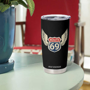 Vintage Route 69 Highway Road Trip Sign Tumbler Cup TS11 Print Your Wear