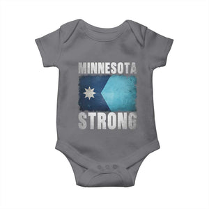 Minnesota Strong Baby Onesie MN State Pride Community Resistance TS11 Charcoal Print Your Wear
