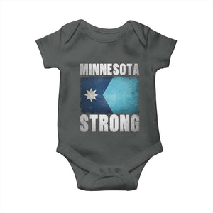 Minnesota Strong Baby Onesie MN State Pride Community Resistance TS11 Dark Heather Print Your Wear