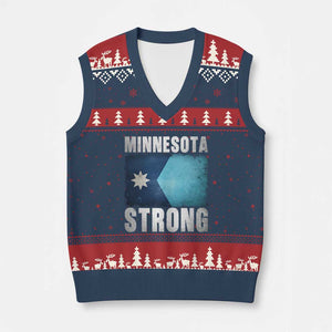 Minnesota Strong V-Neck Knit Sweater Vest MN State Pride Community Resistance TS11 Navy Red Print Your Wear