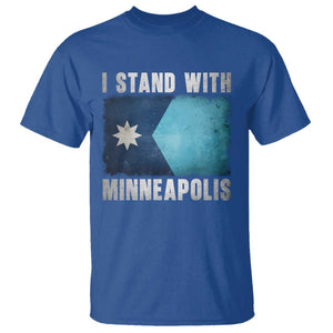 I Stand With Minneapolis T Shirt Social Justice and Immigration Protest MN Flag TS11 Royal Blue Print Your Wear