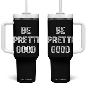 Be Pretti Good Tumbler With Handle Minneapolis 2026 Social Justice Protest TS11 One Size: 40 oz Black Print Your Wear