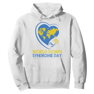 World Down Syndrome Day March 21 World Heart Hoodie TS11 White Print Your Wear