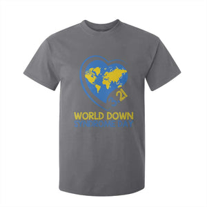 World Down Syndrome Day March 21 World Heart T Shirt For Kid TS11 Charcoal Print Your Wear