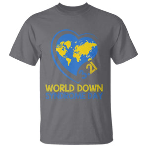 World Down Syndrome Day March 21 World Heart T Shirt TS11 Charcoal Print Your Wear