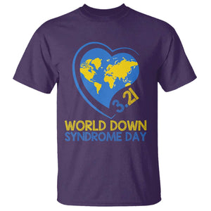 World Down Syndrome Day March 21 World Heart T Shirt TS11 Purple Print Your Wear