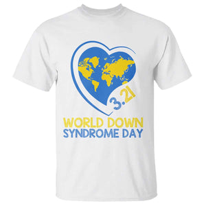 World Down Syndrome Day March 21 World Heart T Shirt TS11 White Print Your Wear