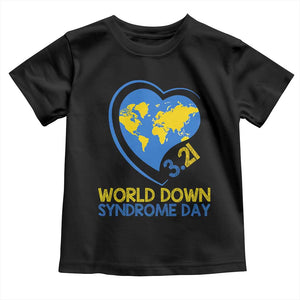 World Down Syndrome Day March 21 World Heart Toddler T Shirt TS11 Black Print Your Wear