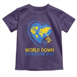 World Down Syndrome Day March 21 World Heart Toddler T Shirt TS11 Purple Print Your Wear