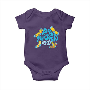 Rock Your Socks Baby Onesie Down Syndrome Awareness March 21 TS11 Purple Print Your Wear