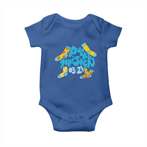 Rock Your Socks Baby Onesie Down Syndrome Awareness March 21 TS11 Royal Blue Print Your Wear