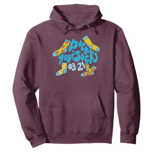 Rock Your Socks Hoodie Down Syndrome Awareness March 21 TS11 Maroon Print Your Wear