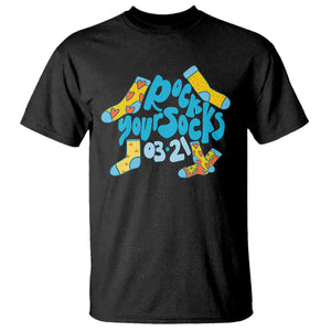 Rock Your Socks T Shirt Down Syndrome Awareness March 21 TS11 Black Print Your Wear