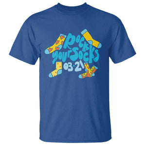 Rock Your Socks T Shirt Down Syndrome Awareness March 21 TS11 Royal Blue Print Your Wear