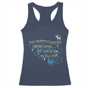 Down Syndrome Awareness Racerback Tank Top Down Syndrome Is A Journey I Never Planned TS11 Navy Print Your Wear