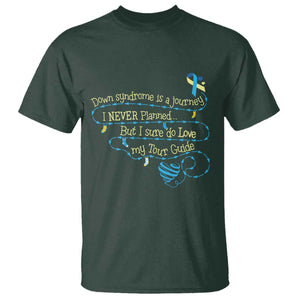 Down Syndrome Awareness T Shirt Down Syndrome Is A Journey I Never Planned TS11 Dark Forest Green Print Your Wear