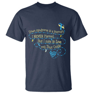 Down Syndrome Awareness T Shirt Down Syndrome Is A Journey I Never Planned TS11 Navy Print Your Wear