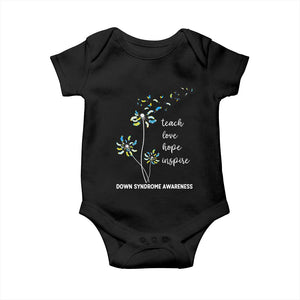 Down Syndrome Awareness Baby Onesie Teach Love Hope Inspire Socks Dandelion TS11 Black Print Your Wear