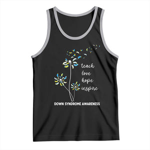 Down Syndrome Awareness Tank Top Teach Love Hope Inspire Socks Dandelion TS11 Black Athletic Heather Print Your Wear