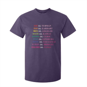 National Women's History Month T Shirt For Kid Lead Like Tubman Challenge Like Parks TS11 Purple Print Your Wear
