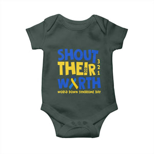 Shout Their Worth World Down Syndrome Day Baby Onesie TS11 Print Your Wear