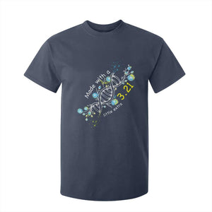 World Down Syndrome Day Made With A Little Extra T Shirt For Kid March 21 DNA Flower TS11 Navy Print Your Wear
