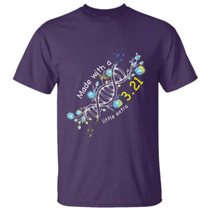 World Down Syndrome Day Made With A Little Extra T Shirt March 21 DNA Flower TS11 Purple Print Your Wear