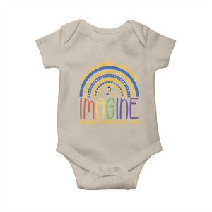 Down Syndrome Awareness Baby Onesie Imagine A Rainbow With An Extra Color Heart Rainbow TS11 Sand Print Your Wear