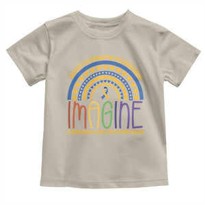 Down Syndrome Awareness Toddler T Shirt Imagine A Rainbow With An Extra Color Heart Rainbow TS11 Sand Print Your Wear