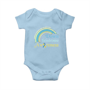 Down Syndrome Awareness Baby Onesie Imagine A Rainbow With An Extra Color TS11 Light Blue Print Your Wear