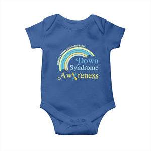 Down Syndrome Awareness Baby Onesie Imagine A Rainbow With An Extra Color TS11 Royal Blue Print Your Wear