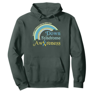 Down Syndrome Awareness Hoodie Imagine A Rainbow With An Extra Color TS11 Dark Forest Green Print Your Wear