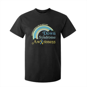 Down Syndrome Awareness T Shirt For Kid Imagine A Rainbow With An Extra Color TS11 Black Print Your Wear