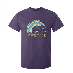 Down Syndrome Awareness T Shirt For Kid Imagine A Rainbow With An Extra Color TS11 Purple Print Your Wear