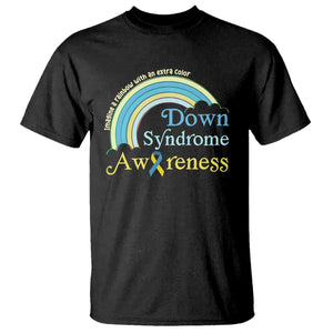 Down Syndrome Awareness T Shirt Imagine A Rainbow With An Extra Color TS11 Black Print Your Wear