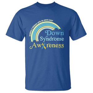 Down Syndrome Awareness T Shirt Imagine A Rainbow With An Extra Color TS11 Royal Blue Print Your Wear