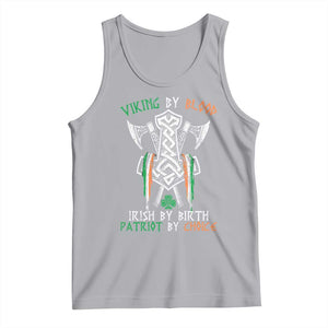 Viking By Blood Irish By Birth Patriot By Choice Tank Top Irish Viking Axes Celtic Knot TS11 Athletic Heather Print Your Wear
