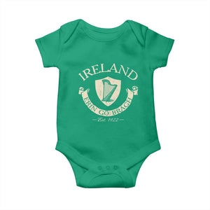 Ireland Erin Go Bragh Est 1922 Baby Onesie Irish Pride Vintage Harp TS11 Irish Green Print Your Wear