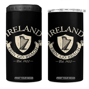 Ireland Erin Go Bragh Est 1922 4 in 1 Can Cooler Tumbler Irish Pride Vintage Harp TS11 One Size: 16 oz Black Print Your Wear