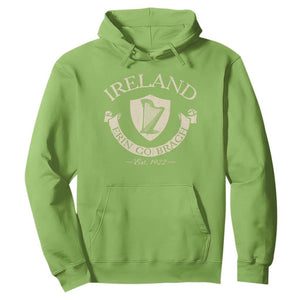 Ireland Erin Go Bragh Est 1922 Hoodie Irish Pride Vintage Harp TS11 Lime Print Your Wear