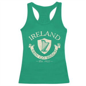 Ireland Erin Go Bragh Est 1922 Racerback Tank Top Irish Pride Vintage Harp TS11 Irish Green Print Your Wear