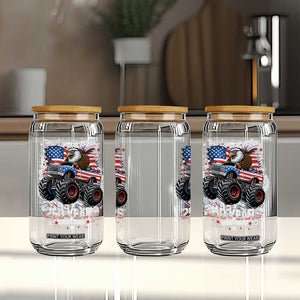 USA 250th Anniversary 250 Years 1776 2026 Monster Truck Eagle Glass Can TS11 Print Your Wear
