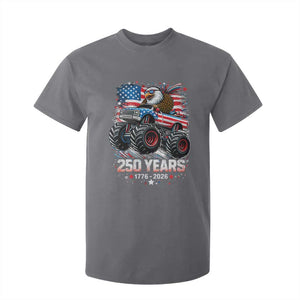 USA 250th Anniversary 250 Years 1776 2026 Monster Truck Eagle T Shirt For Kid TS11 Charcoal Print Your Wear
