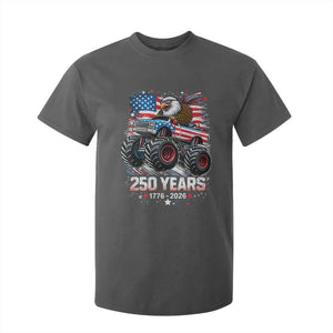 USA 250th Anniversary 250 Years 1776 2026 Monster Truck Eagle T Shirt For Kid TS11 Dark Heather Print Your Wear