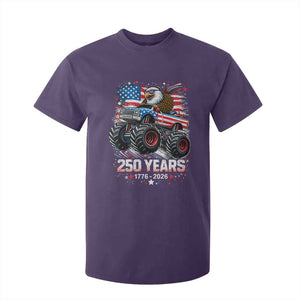 USA 250th Anniversary 250 Years 1776 2026 Monster Truck Eagle T Shirt For Kid TS11 Purple Print Your Wear