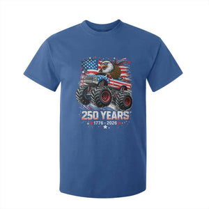 USA 250th Anniversary 250 Years 1776 2026 Monster Truck Eagle T Shirt For Kid TS11 Royal Blue Print Your Wear