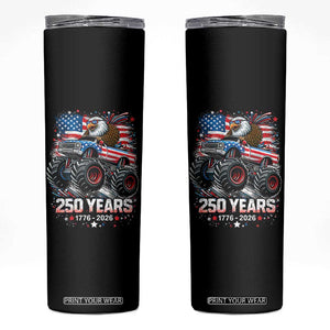 USA 250th Anniversary 250 Years 1776 2026 Monster Truck Eagle Skinny Tumbler TS11 Black Print Your Wear