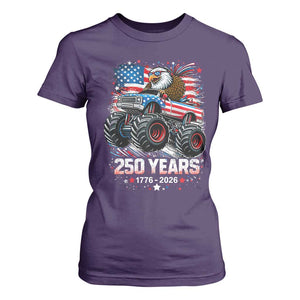 USA 250th Anniversary 250 Years 1776 2026 Monster Truck Eagle T Shirt For Women TS11 Purple Print Your Wear