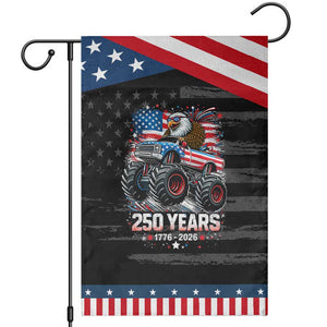 USA 250th Anniversary 250 Years 1776 2026 Monster Truck Eagle Garden Flag TS11 Distressed Black Blue Print Your Wear