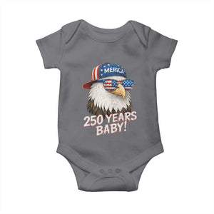 250th Anniversary USA 250 Years Baby Bald Eagle Baby Onesie TS11 Charcoal Print Your Wear